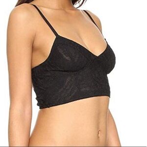 Free People Lace Cropped Bustier Bralette